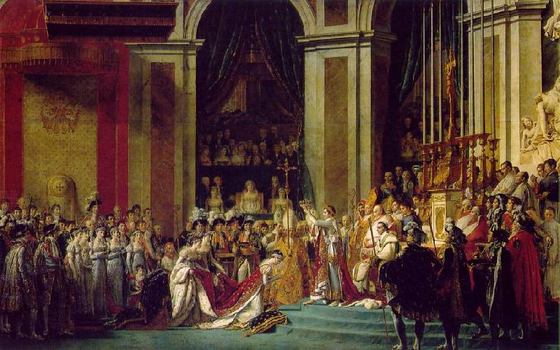 Jacques-Louis David The coronation of Napoleon and Josephine (mk02) oil painting image